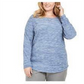 Karen Scott Women's Marled Sweatshirt Navy Size Petite Medium