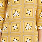 Charter Club Women's Tile Print Top Gold Size Small
