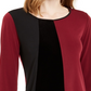 Alfani Women's Asymmetrical Hem Colorblocked Top  Wine Size Petite Small