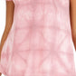 Style & Co Women's Tie-Dyed Linen-Blend Top Pink Size Medium