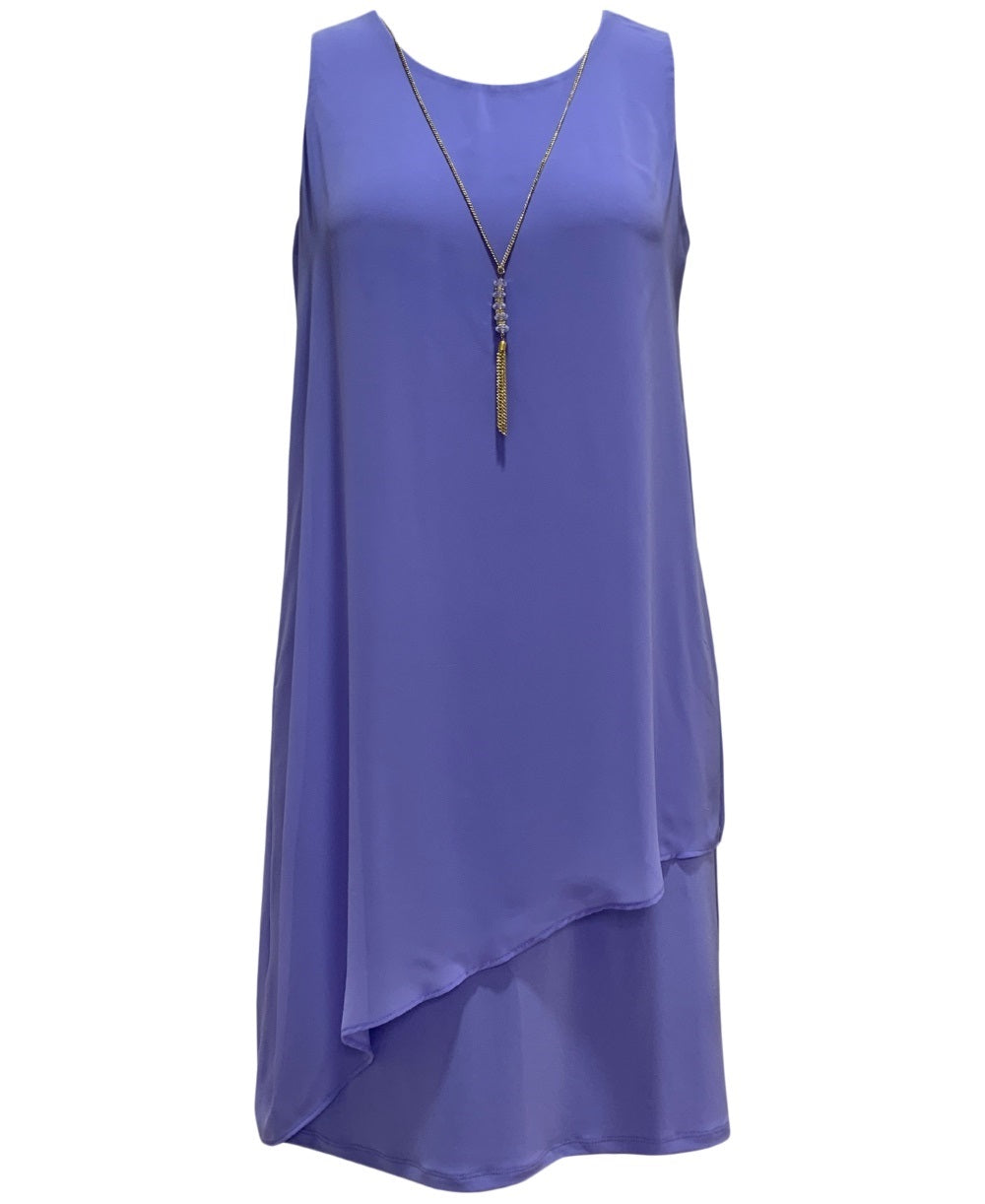 JM Collection Women's Necklace-Embellished Sheath Dress Purple Size Medium