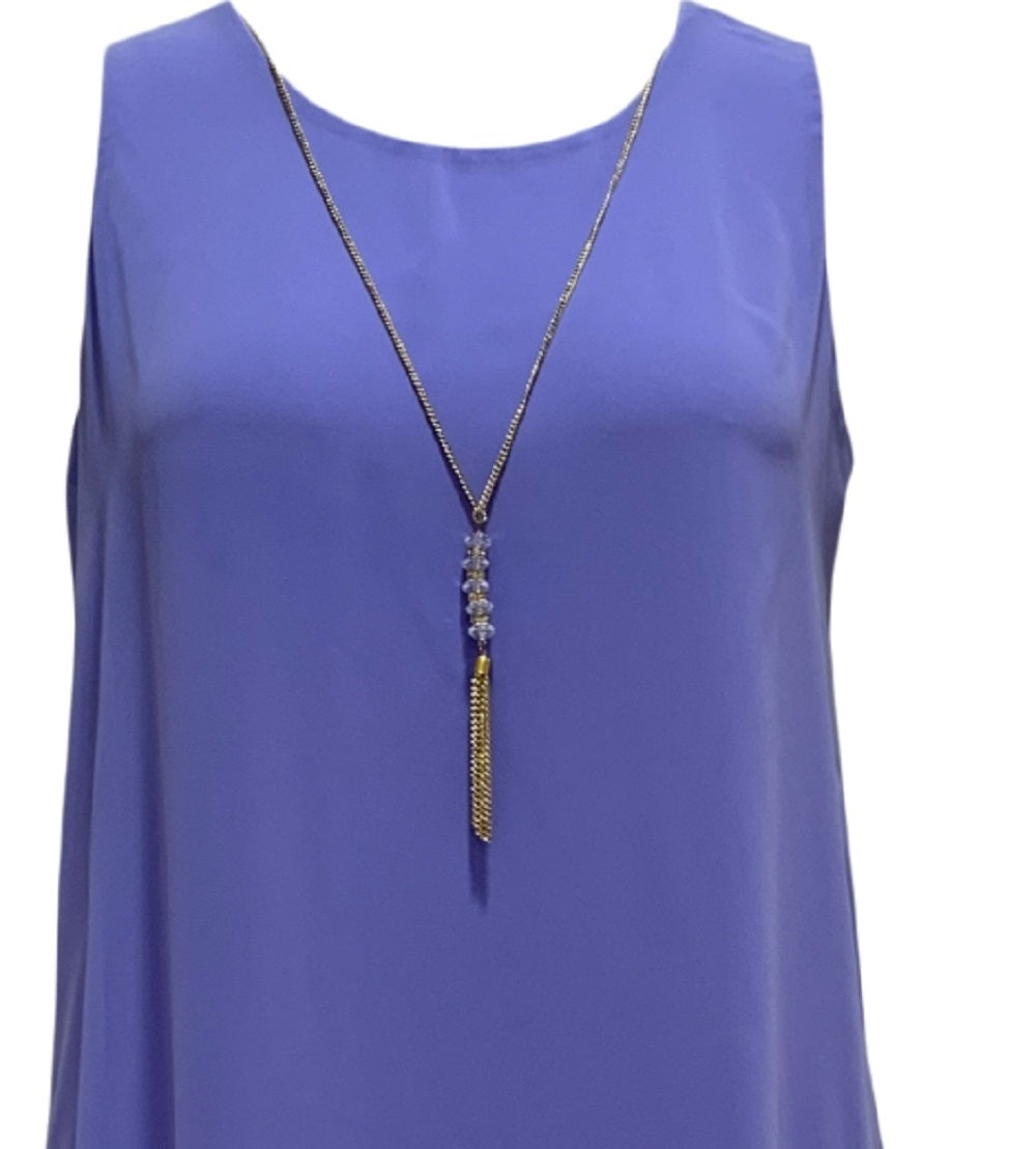JM Collection Women's Necklace-Embellished Sheath Dress Purple Size Medium