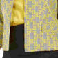 Kasper Women's Yellow Printed Blazer Jacket Yellow Size 22W