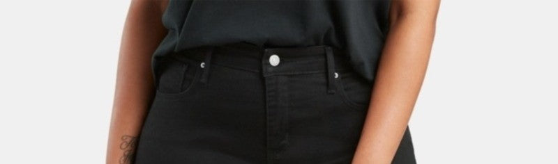 Levi's Junior's Shaping Denim Bermuda Shorts Black Size 18W