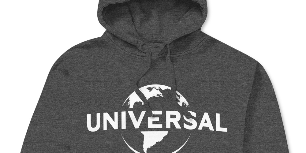 Universal Logo Men's Hoodie Dark Gray Size XX-Large