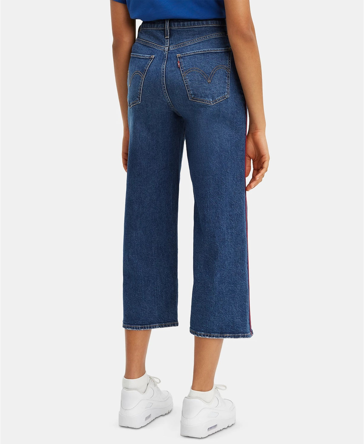 Levi's Women's Mile High Cropped Wide-Leg Jeans Navy Size 30X25