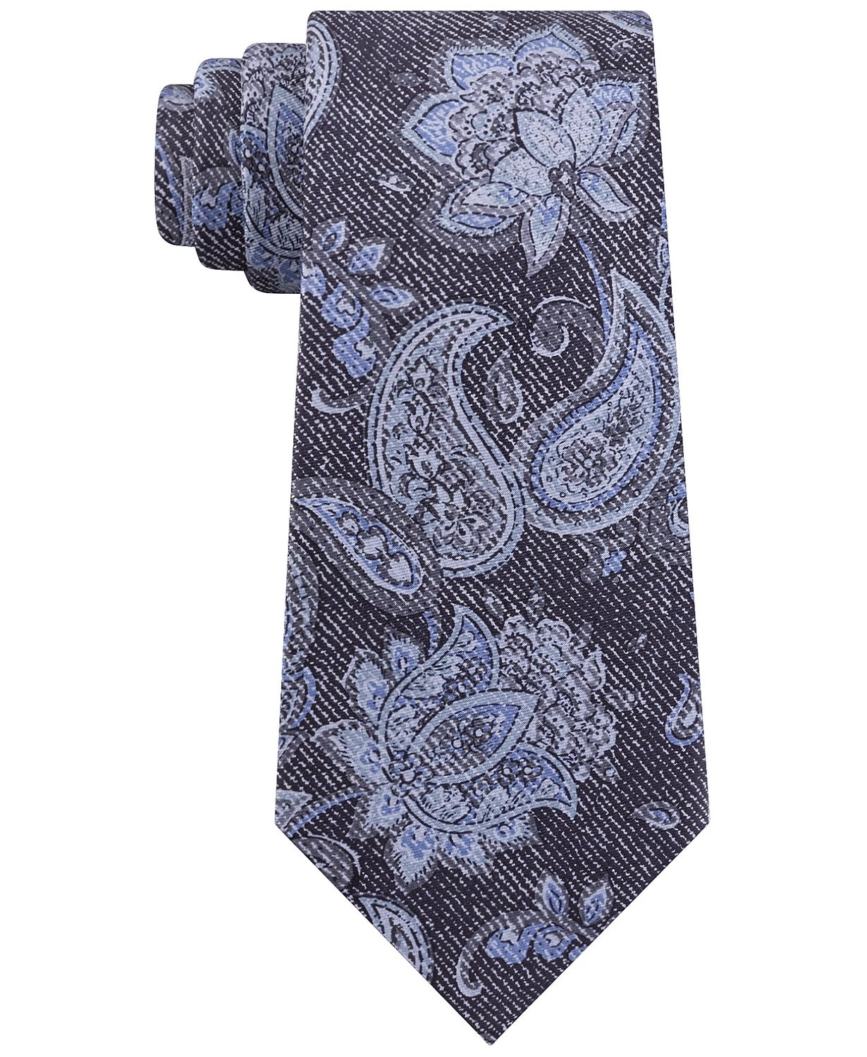 Michael Kors Men's Silk Printed Neck Tie Gray Size Regular