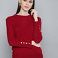 Alfani Women's Cherry Scoop Neck Ribbed Swing Sweater Red Size X-Large
