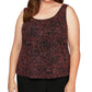 Alex Evenings Women's Plus Printed Twinset Red Size 1X