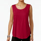 JM Collection Women's Scoop Neck Tank Top Red Size Medium