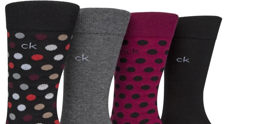 Calvin Klein Performance Men's Pack Polka Dot Crew SocksBlack- Size 7-12