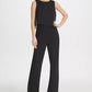 DKNY Women's Chiffon Overlay Jumpsuit Black Size 14