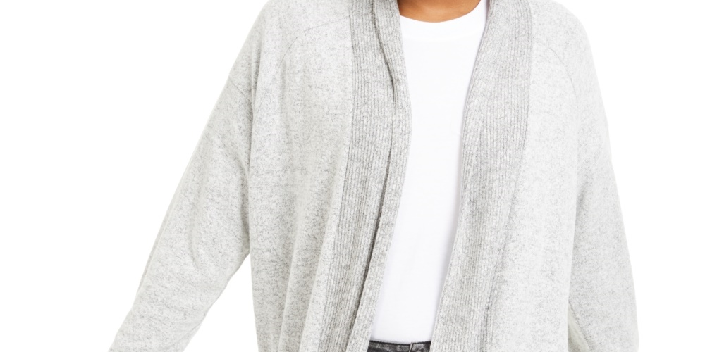 Hippie Rose Junior's Cozy Cardigan White Size Large