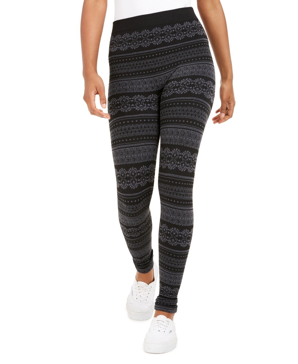 Hippie Rose Junior's Fleece Lined Leggings Charcoal Size X-Large
