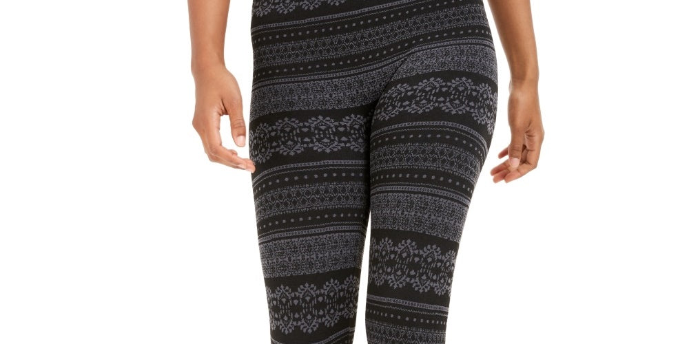 Hippie Rose Junior's Fleece Lined Leggings Charcoal Size X-Large