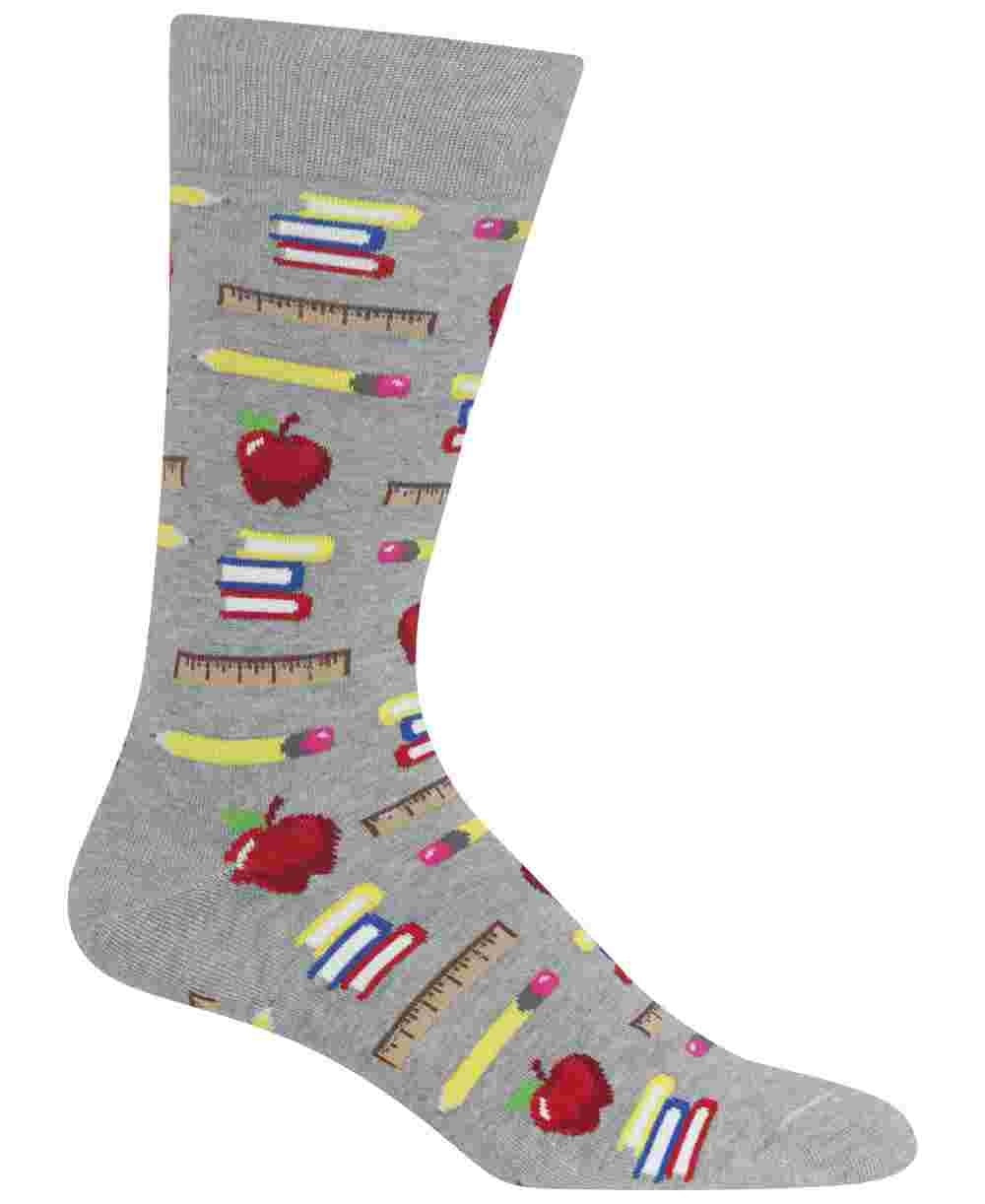 Hot Sox Men's Novelty Occupation Casual Crew Socks Gray Size Regular
