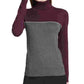 Calvin Klein Women's Color Block Long Sleeve Cowl Neck Sweater Grey Size X-Large