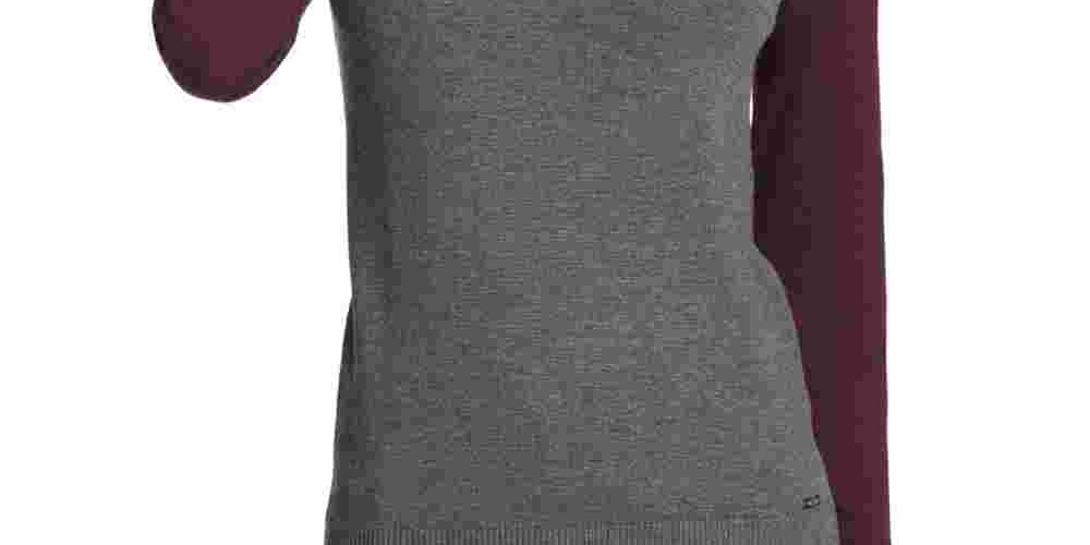 Calvin Klein Women's Color Block Long Sleeve Cowl Neck Sweater Grey Size X-Large