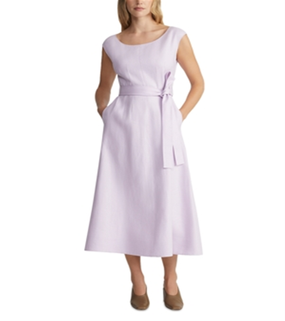 Lafayette 148 New York Belted Fit and Flare Dress Size 6
