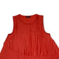 Alfani Women's Solid Ribbed Overlay Top Orange Size Medium