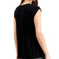 Alfani Women's Ruched Side Top Black Size Medium