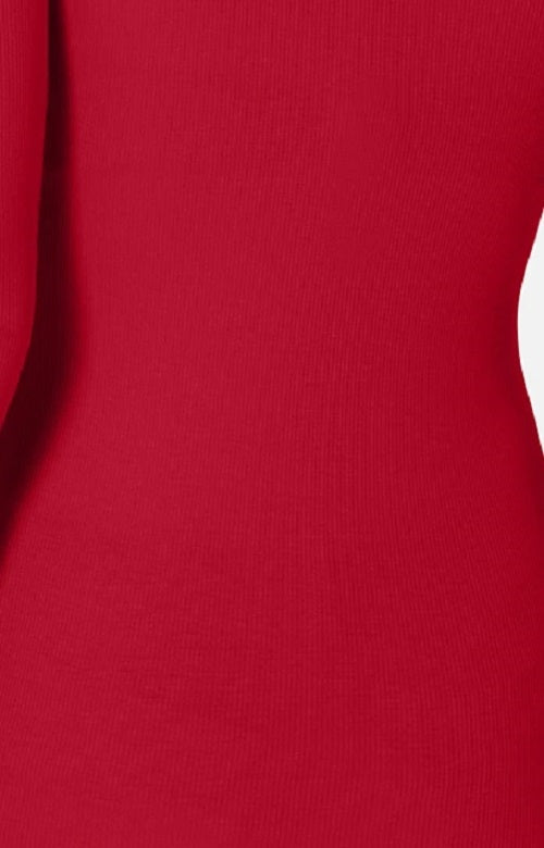 INC International Concepts Women's Ribbed Top Dark Red Size Medium