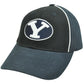 NCAA Brigham Young Cougars Two Tone Black Navy Blue Curved Bill Hat Cap