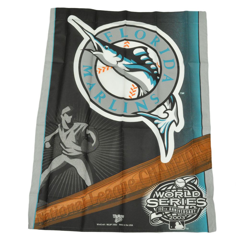 MLB Florida Marlins Baseball World Series Champions 2003 Vertical Flag 27 x 37
