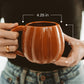 Black Pumpkin 19 oz Figural Coffee Mug