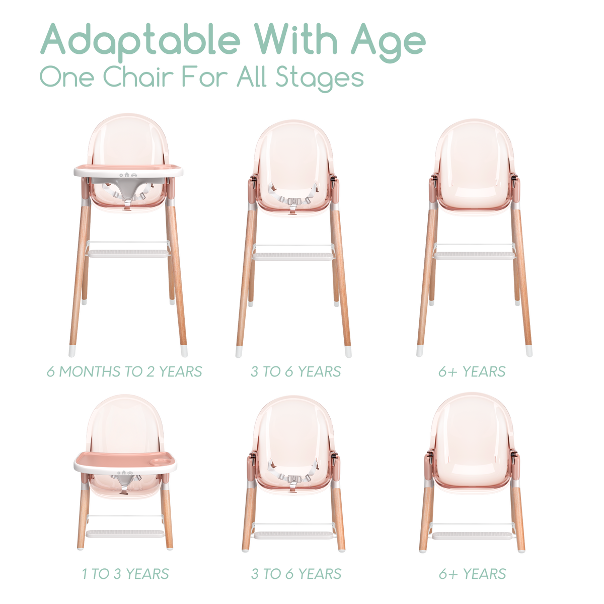 Children of Design 6 in 1 Deluxe High Chair