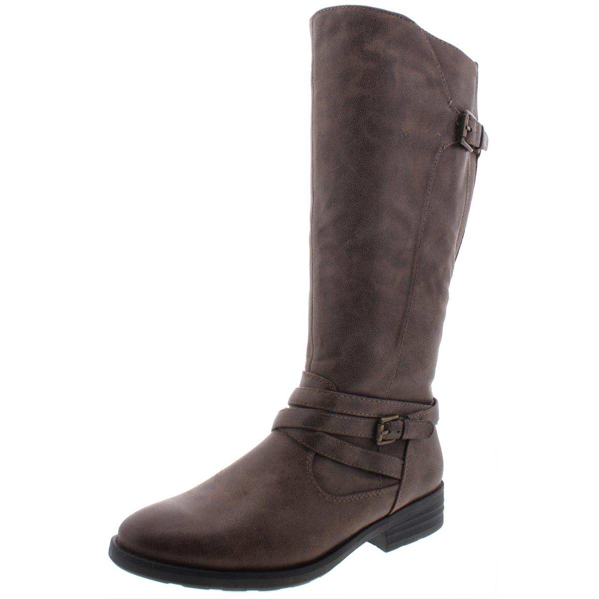 Baretraps Women's Alysha Faux Leather Tall Riding Boots Taupe  Size 5 M