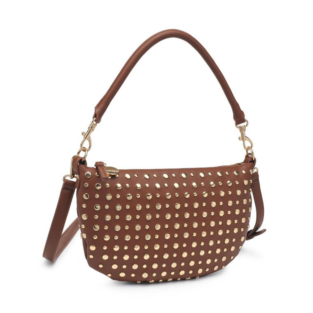Urban Expressions Jordan Studded Faux Leather Convertible Shoulder Bag