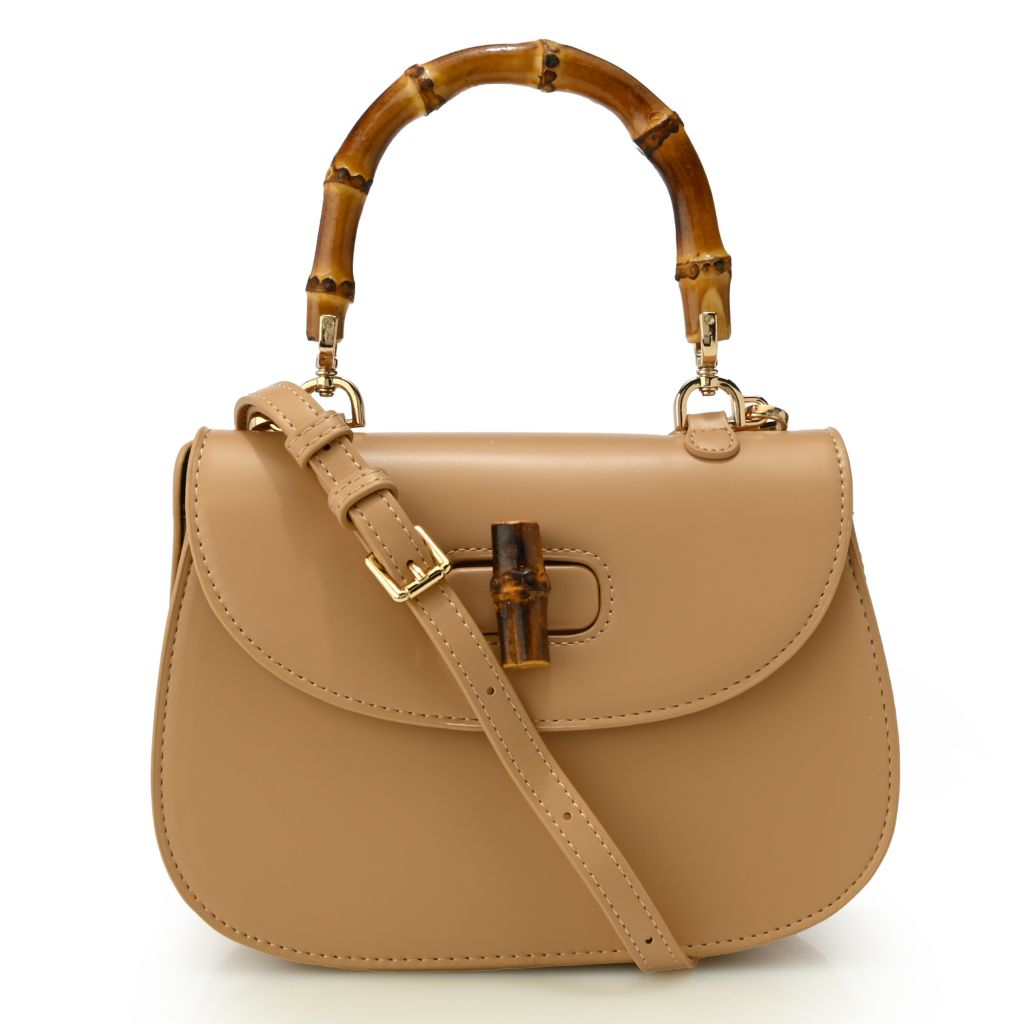 Urban Expressions Allison Bamboo Handle Convertible Flap Bag