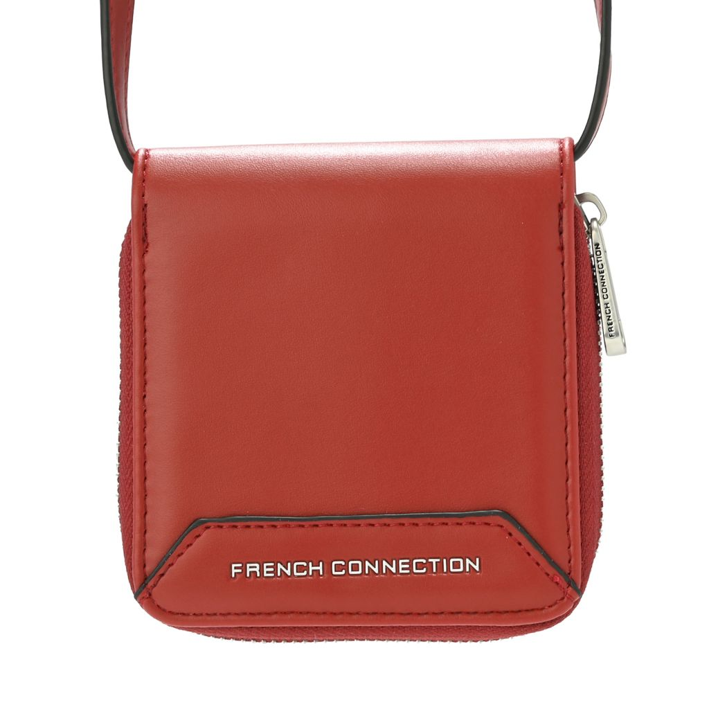 French Connection Alina Zip Around Wallet w/ Removable Strap