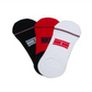 Tommy Hilfiger Men's 3 Pk Sport No Show Socks Navy -Red  Size 10-13