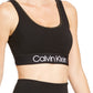 Calvin Klein Women's Logo Impact Sports Bra Black Size Small