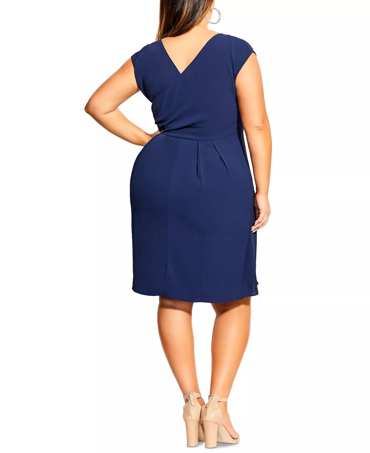 City Chic Women's Plus Classic Wrap Style Dress Blue Size 22W