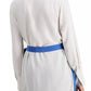 Alfani Women's Color Block Long Sleeve Collared Button Up Top Blue Size X-Large