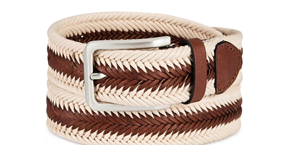 Tasso Elba Men's Braided Casual BeBeige Size Small