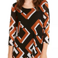 Alfani Women's Printed Sheer Tunic Black Size XX-Large
