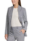 dkny-womens-houndstooth-button-cuff-blazer-blue-size-6-petite
