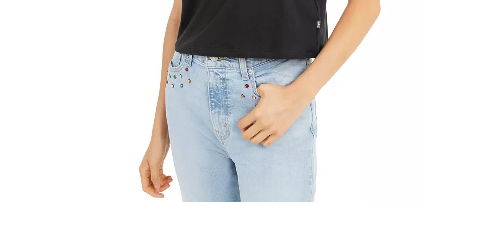 Levi's Women's Graphic Crop Tank Black Size Large