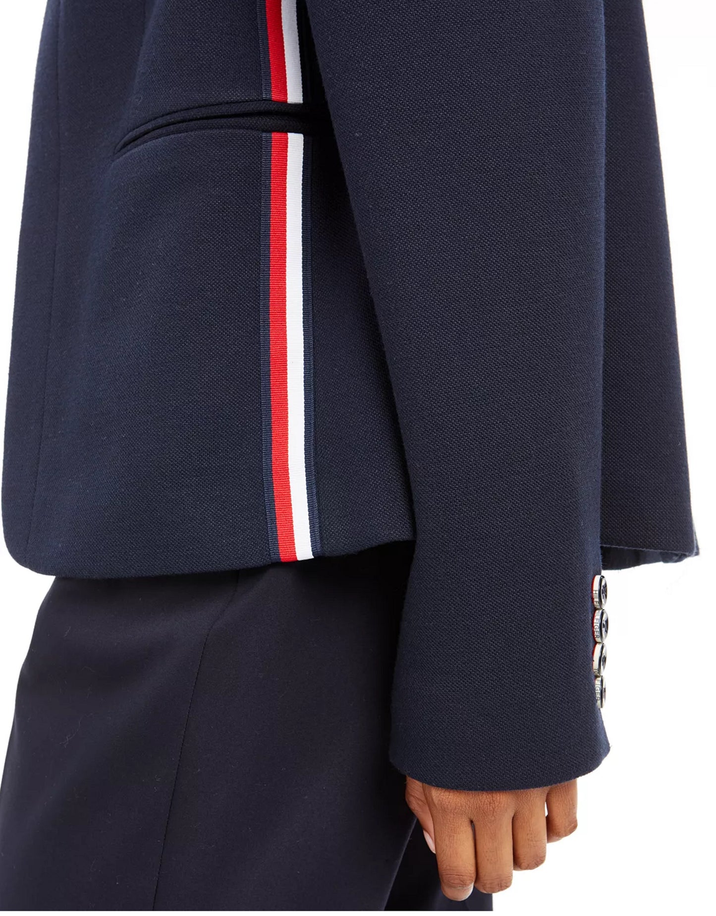 Tommy Hilfiger Women's Striped Jacket Blue Size 10