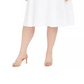 Calvin Klein Women's Plus Size Daisy-Trim A-Line Dress White Size Petite Small