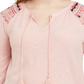 Style & Co Women's Plus Embroidered Keyhole Top Pink Size 1X