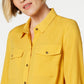 Charter Club Women's Two-Pocket Shirt Gold Size Small