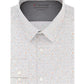 Calvin Klein Men's Extra-Slim Fit Temperature Regulating Stretch Print Dress Shirt Grey Size M 32/33