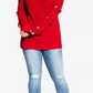 City Chic Women's Trendy Plus Size Grommet-Sleeved Sweater Red Size 22W