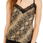 Say What? Juniors' Lace Trim Cami Black/golden Size Large