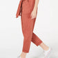 Vanilla Star Women's Belted Cuffed Pants Brown Size 13